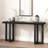 Geometric Design Console Table With Solid Pine Legs,Suitable For Entryway, Hallway, Living Room, Bedroom-1352468697