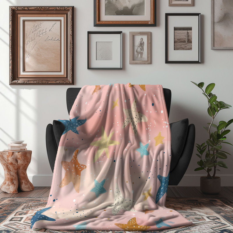 Couverture ourson fuchsia - 1 pièce de qualité supérieure, L 50 po x L 60 po