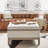 Amdan Upholstered Ottoman with Solid Wood Legs-708766484