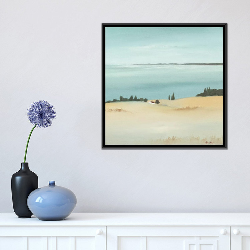 « day break ii », impression sur toile, H 18 po x l 18 po x P 1,5 po, Toile avec cadre flottant noir, Pas de tapis