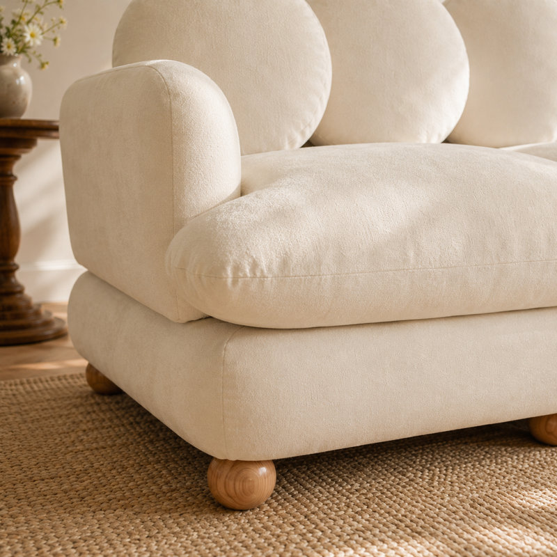 Canapé en chenille Veloria Comfy, Beige