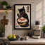 Beckoning Noodle Cat Japandi - Wrapped Canvas-1480478370-1480478399