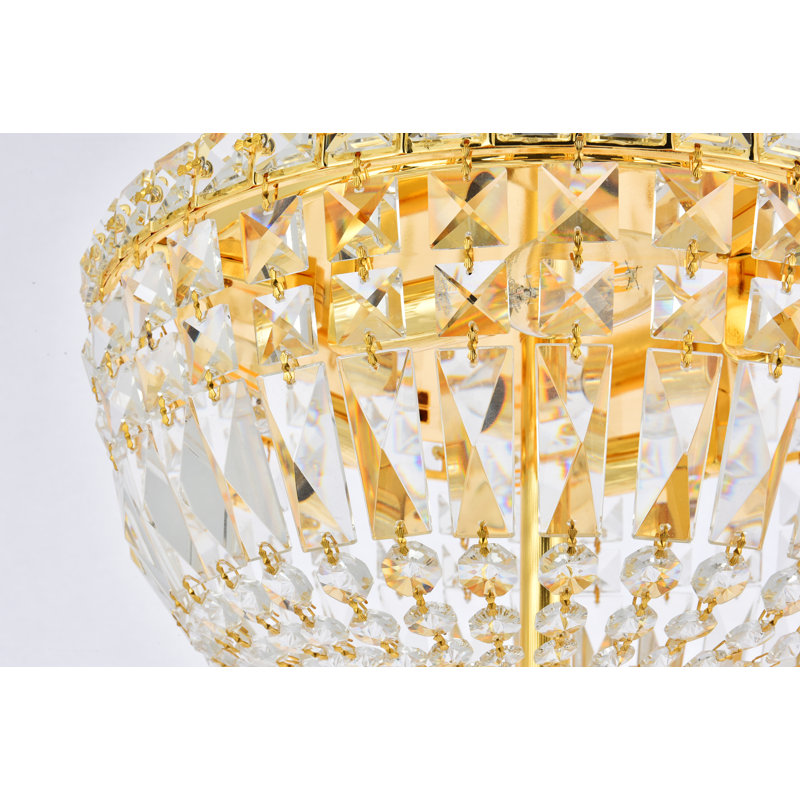 Stinnett Flush Mount, Chrome / Royal Cut, Gold
