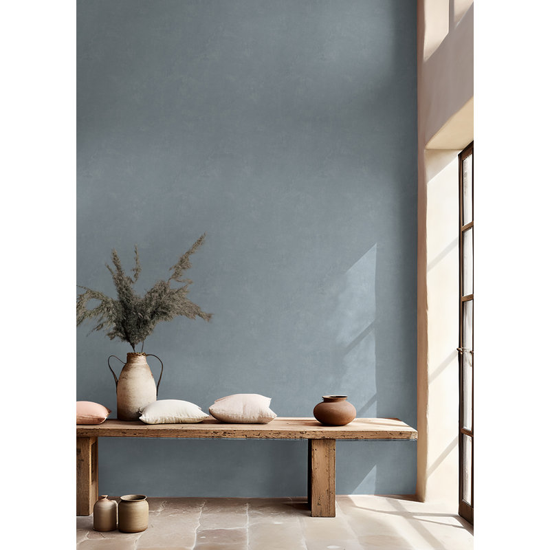 Papier peint adhésif Daphne Limewash Dusty, Bleu clair