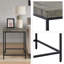 Table de bout - Table d'appoint industrielle moderne avec plateau en bois et structure en métal - Table pour salon, chambre à coucher, couloir ou dortoir
