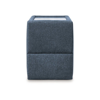 Meso Modular Console Side Table, Storage, Oyster Nuvella,37 Inch