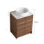Ensemble de meuble-lavabo simple autoportant 23,6 po avec plateau en céramique éliset