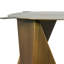 Table ronde de 53 po en pierre frittée blanche, base en métal, 6 plateaux rotatifs de 23,62 po, facile à nettoyer avec une surface en pierre et une capacité de 6, disque rotatif, bureau stable et imperméable pour liquides
