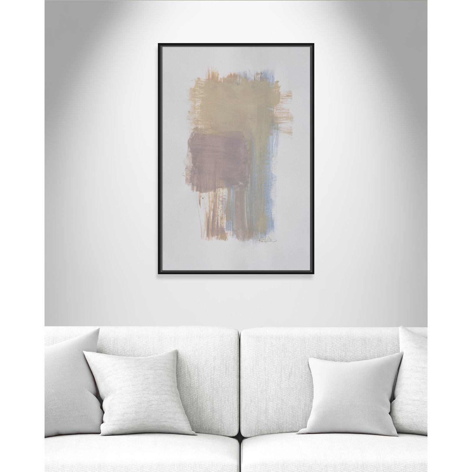 Esmeray "Powder Room Wash I" Print by Filippo Ioco, 37.5" H x 25.5" W x 2" D, Black Framed