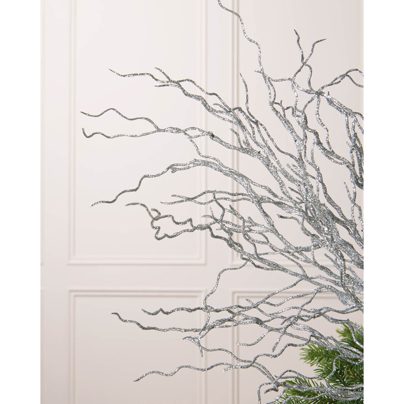90cm Polystyrene Tree Topper, silver