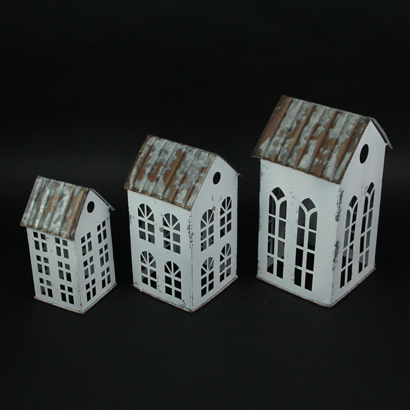 Ensemble de porte-votives en métal 3 pièces