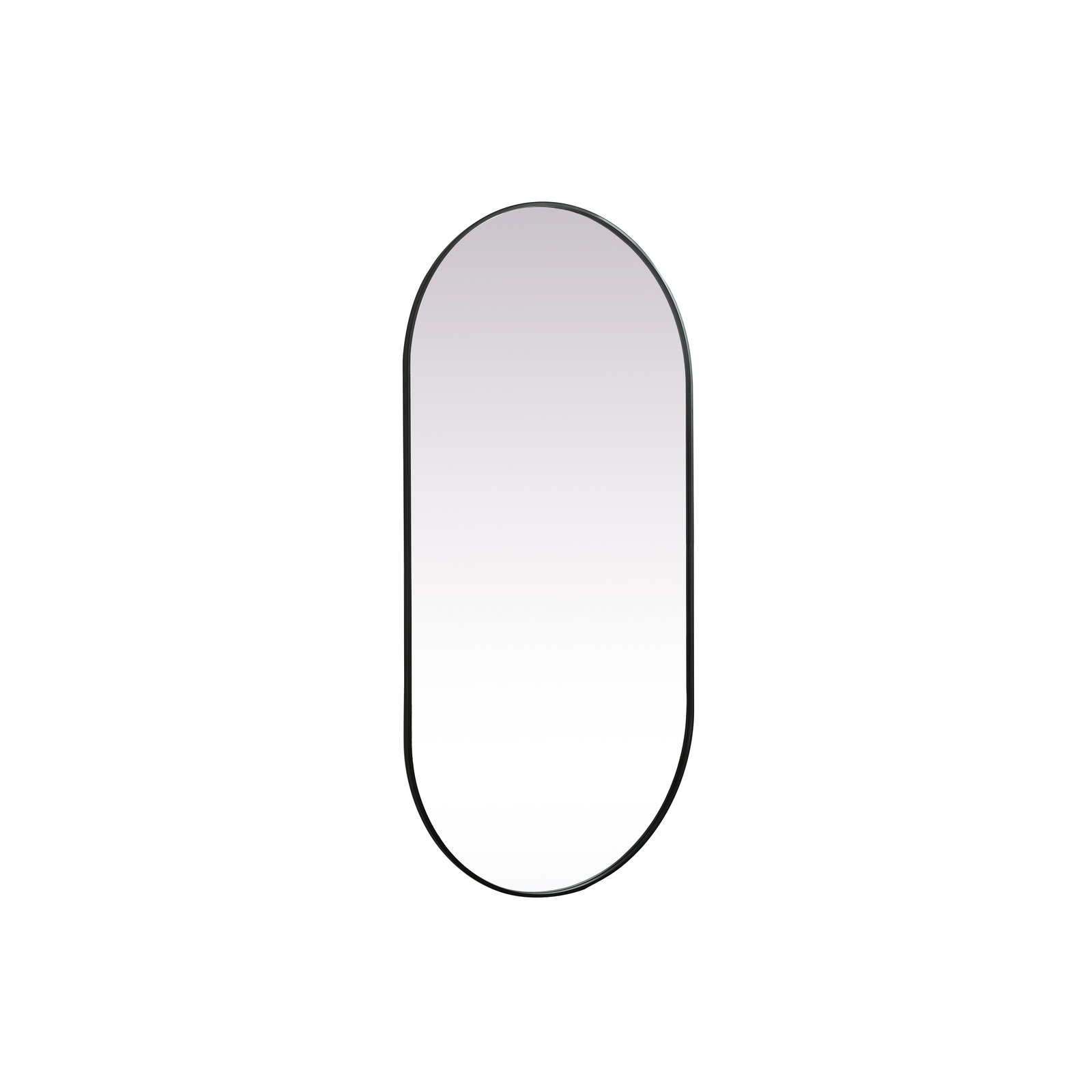 Elington Metal Oval Mirror, Black, 72"  x 36" 
