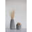 Isabeth Tall Paulownia Wood Vase with Washed Finish, Grey