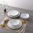 Noritake Whiteridge Platinum 12-Piece Dinnerware Set, Service for 4