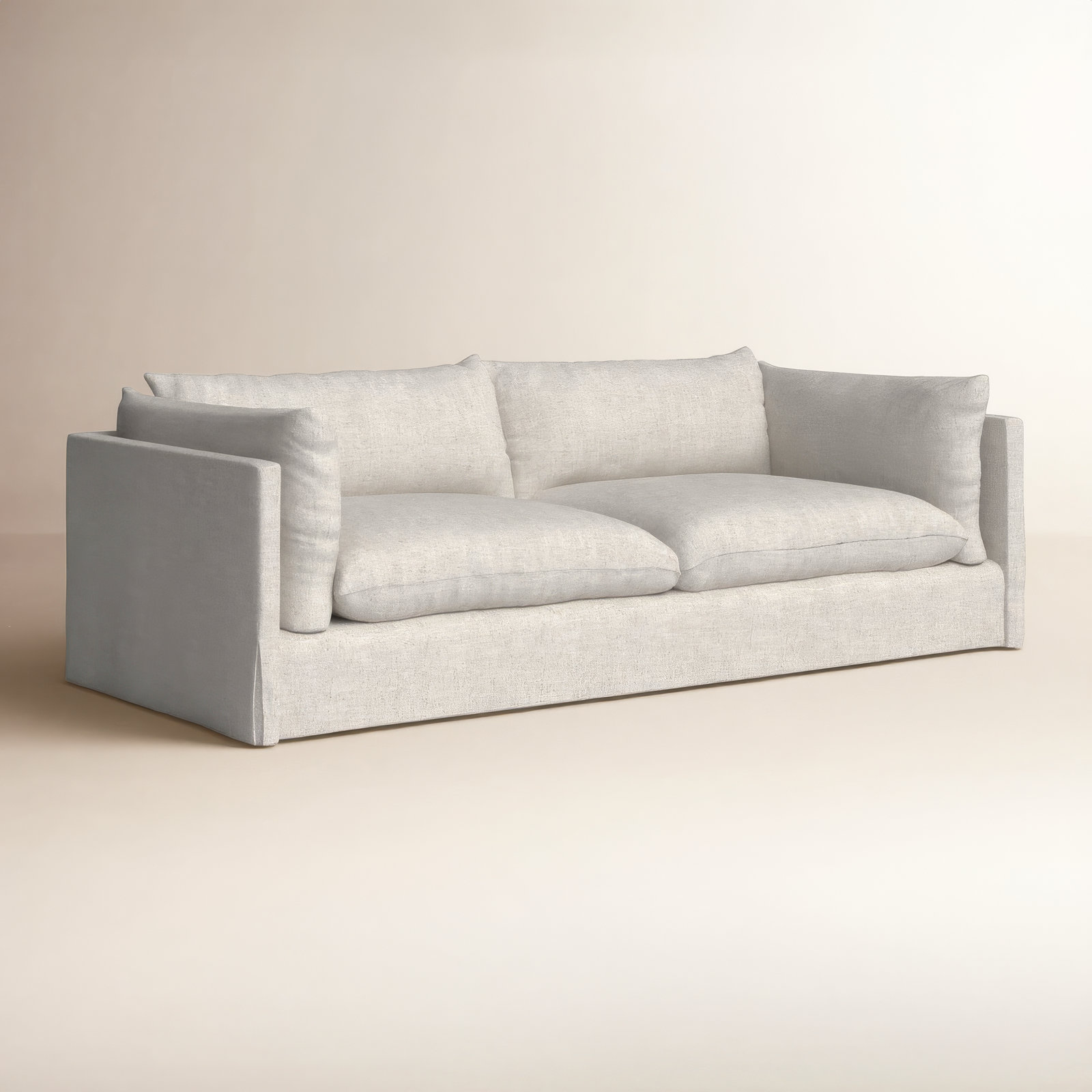 Rafferty 96.5'' Upholstered Sofa, Valley Nimbus Beige Linen, 90.5" W x 40" D x 30" H