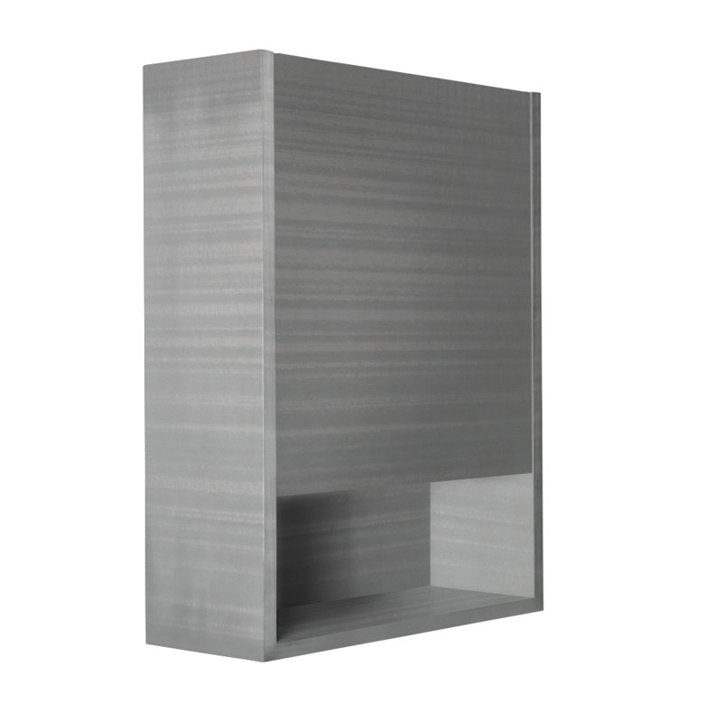 Kubista 18'' W Mirrored Medicine Cabinet,  Right Hinge, Natural Walnut