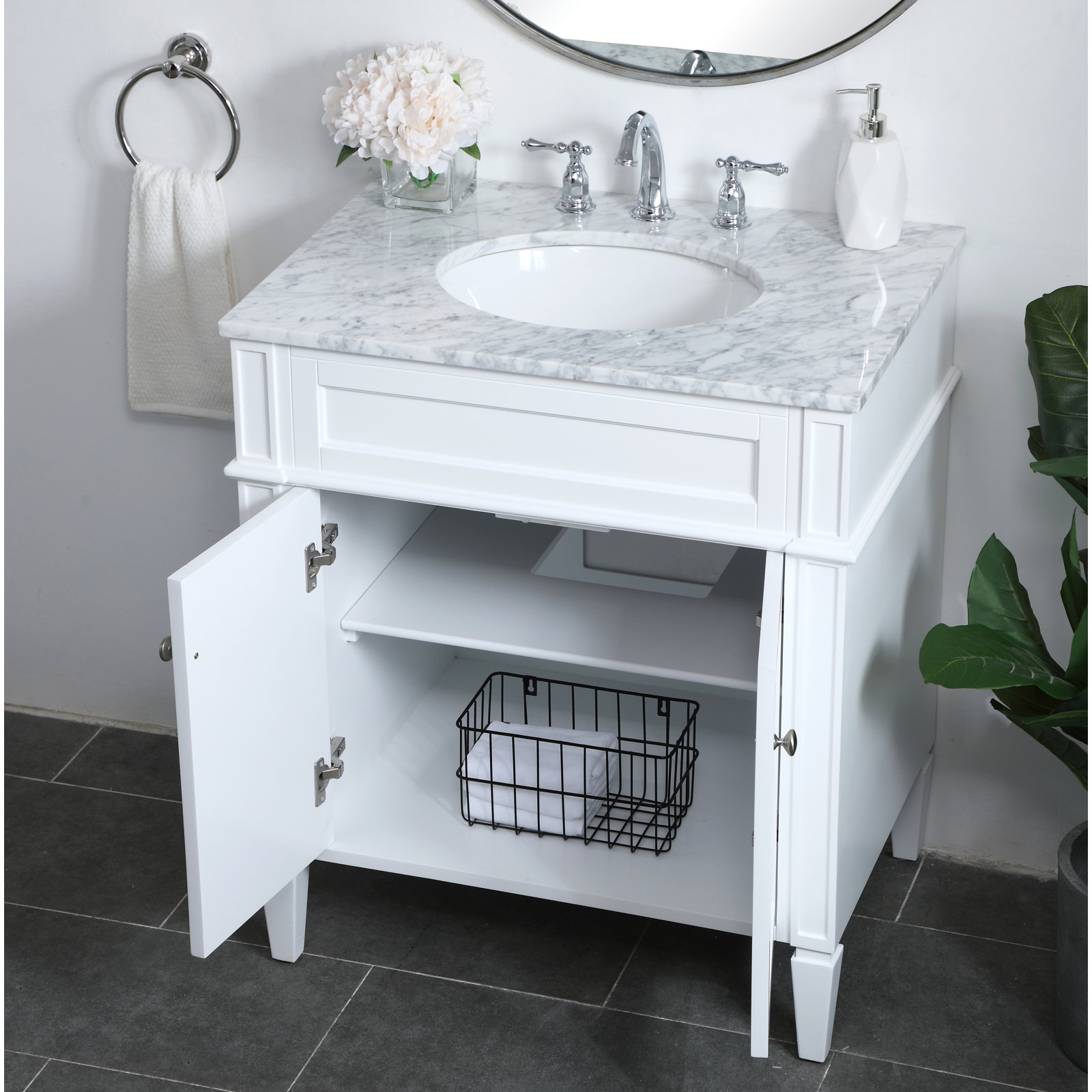 Rivers 30'' Single Bathroom Vanity, White
