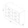 Commode double 6 tiroirs Walter