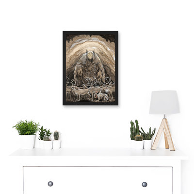 Troll Cave Deer John Bauer - Single Picture Frame Print