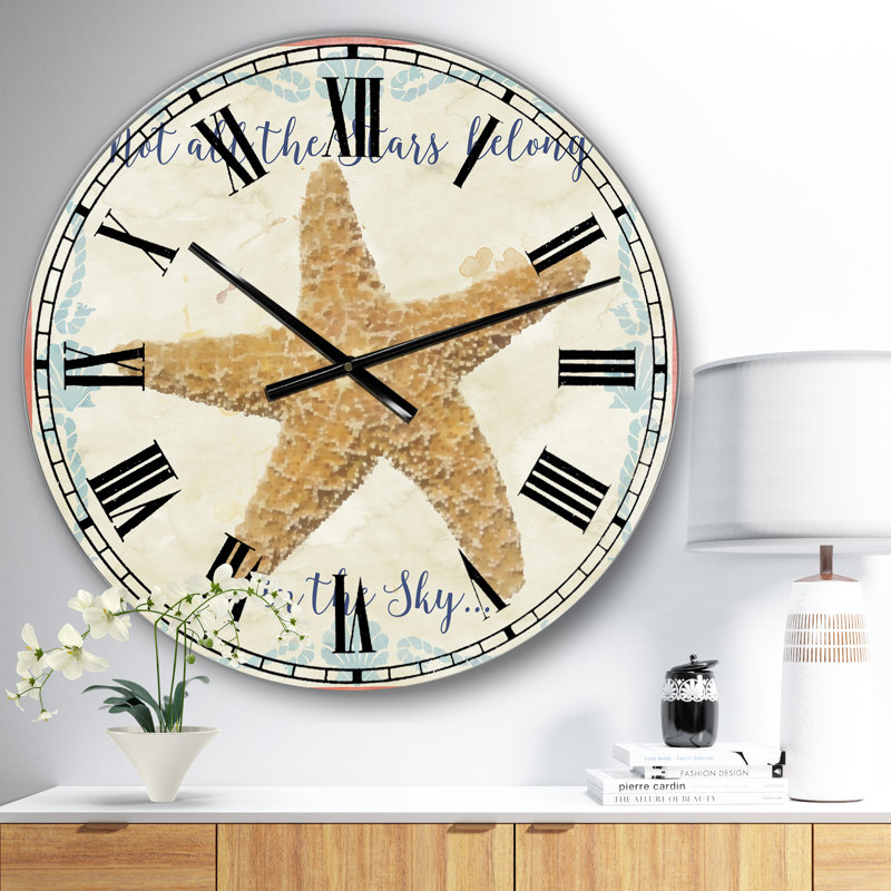 Sea Shells-C - Grande horloge murale nautique et côtière, Petit