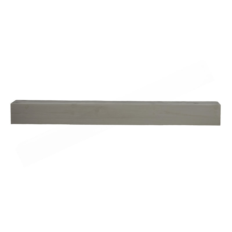 Tablette murale 72 po en bois de sapin, H 6 po x l 72 po x P 9 po, Gris