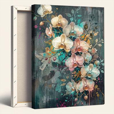 «Gallery Wrap», art mural sur toile pour le salon, la chambre à coucher, le bureau ou le vestibule - décoration murale décorative avec art floral