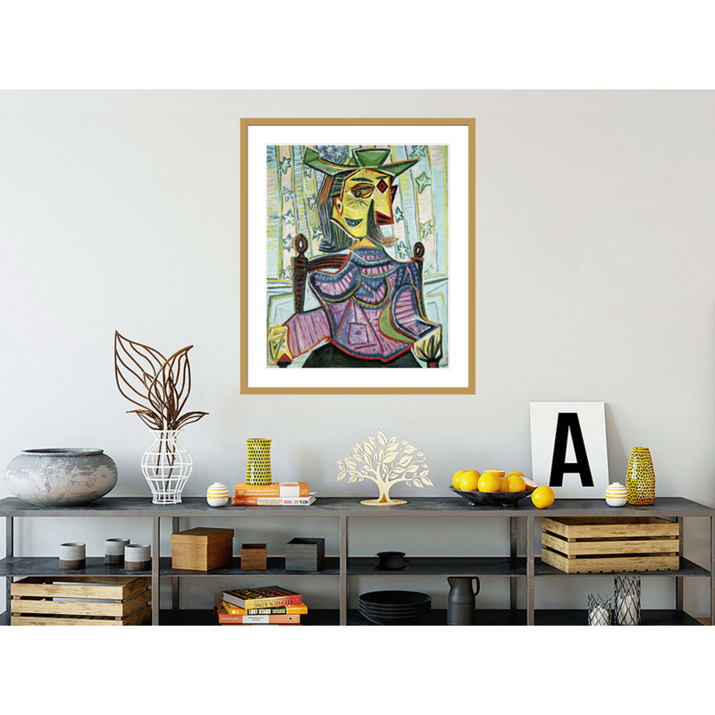 Portrait assis de Dora Maar par Pablo Picasso, impression giclée sur cadre, H 39,4 po x l 33,5 po