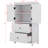Wide Bathroom Storage Cabinet, Freestanding Bathroom Storage With Two Doors And Drawers, Adjustable Shelf-1463552688