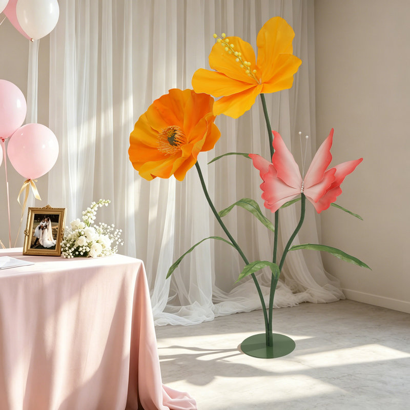 64.96 " Plastic Arrangement, Yellow-orange