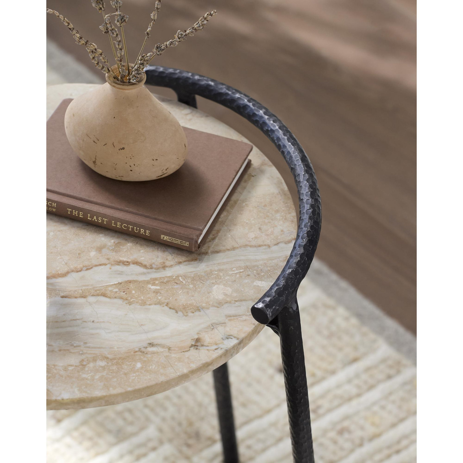 Becki Owens x Surya Ojai 18" Marble End Table