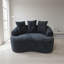 Causeuse incurvée 65,35 po avec coussins à ressorts ensachés pour siège moelleux, petit espace avec 3 coussins décoratifs, aucun assemblage requis-2095108301