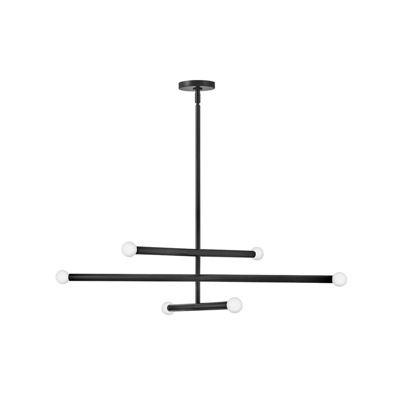 Lustre mobile à plusieurs niveaux Jamir, Noir
