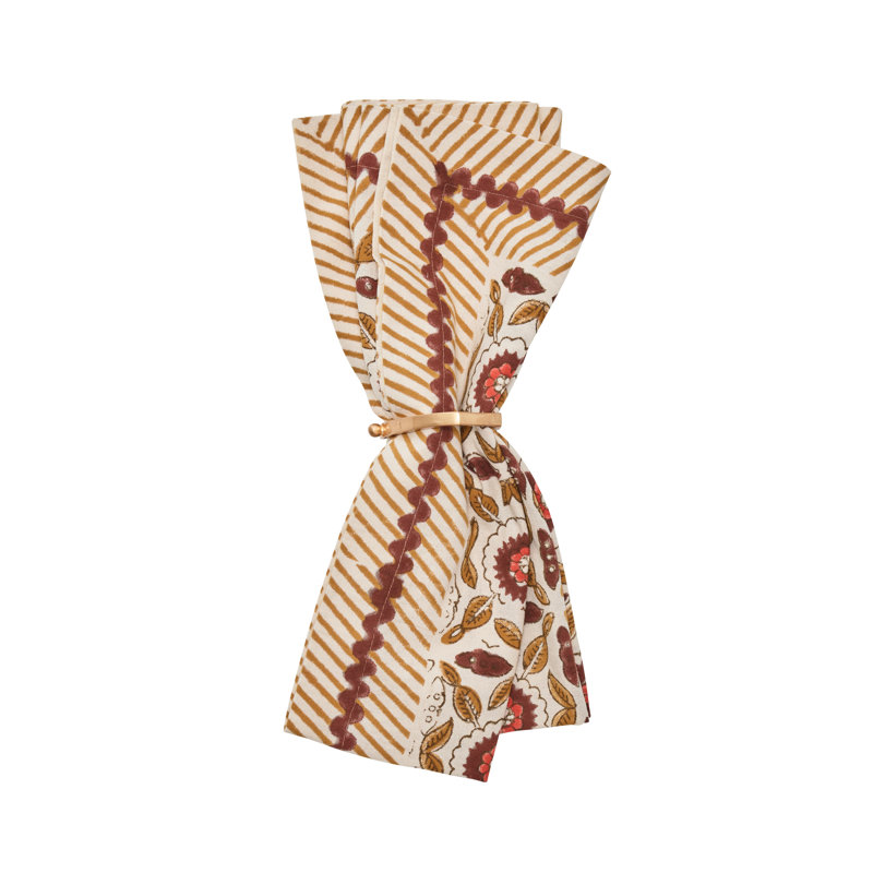 Majorelle Napkin, Brown/Orange