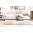 Full Size Daybed With Beige Bedding And Twin Trundle - Robust & Enticing Maximizes Room Space