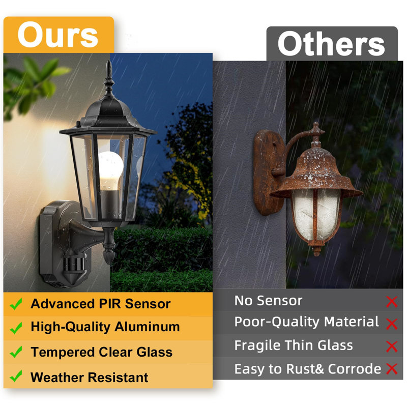 Matte Black 40.64cm H Outdoor Sconce
