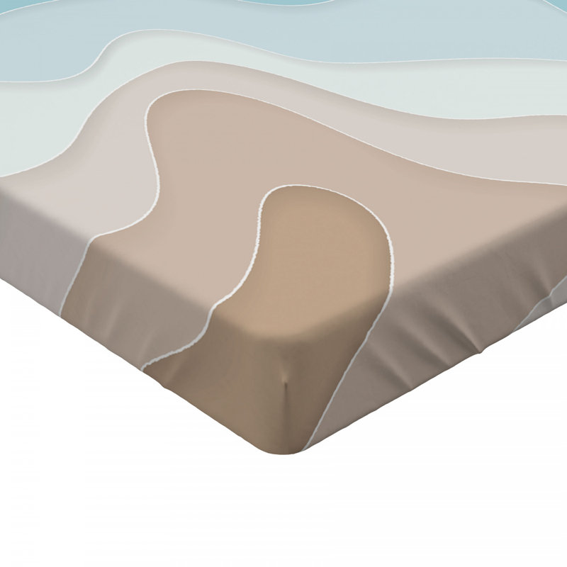 Microfiber Abstract Fitted Sheet, Full Fitted Sheet