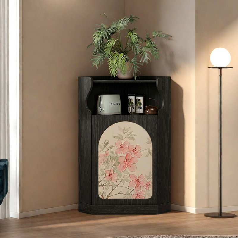 Armoire de coin moderne de style français, Noir, noir, noir, noir