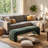 70" Wide Modern Upholstered Daybed Bench With Channel Tufting – Chenille Chaise & Foot Stool For Bedroom Or Living Room-219122451