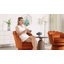 Fauteuil d'appoint rembourré et pivotant en velours-703192144