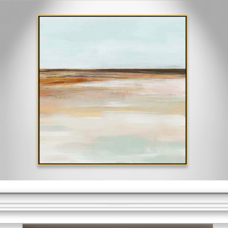 «Coastal Glades II» par Ian C, Cadre flottant doré, H 46,5 po x l 46,5 po x P 2 po