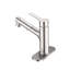 Robinet de lavabo de salle de bain avec douchette extractible, robinet de lavabo de salle de bain moderne à poignée simple avec bouchon de bonde escamotable et plaque de pont-126707583