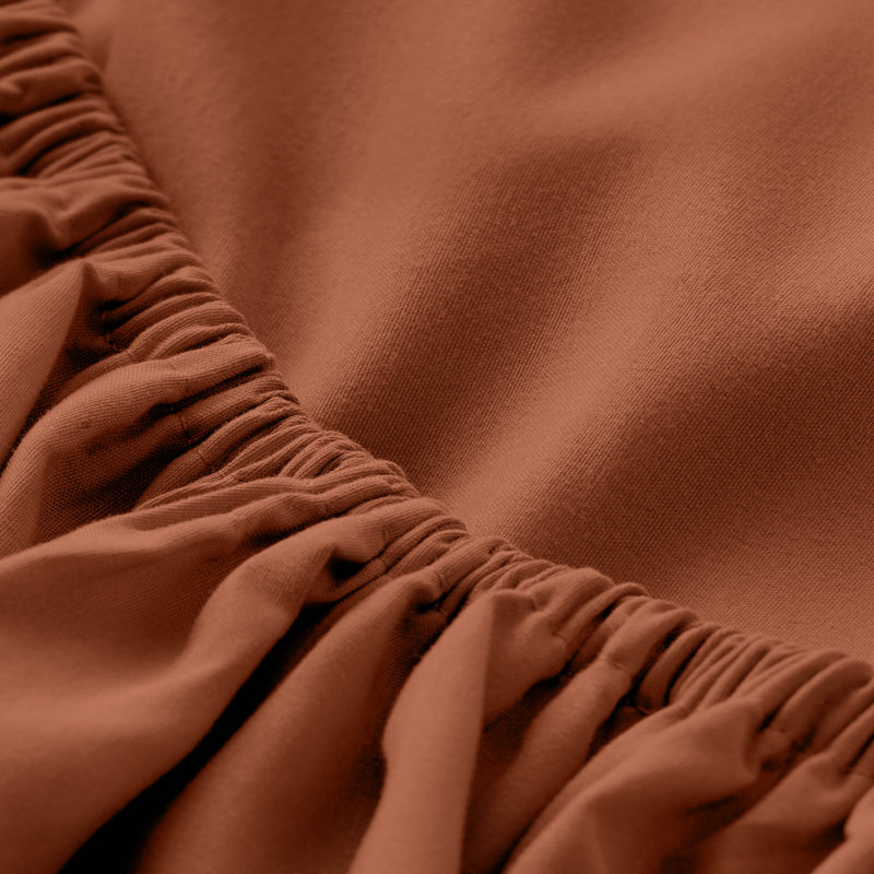 Microfiber Fitted Sheet, Terracotta, Full Fitted Sheet