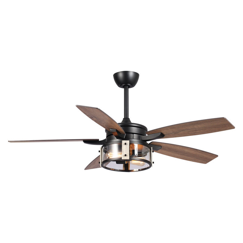 Ventilateur de plafond industriel noir mat Breezelite