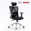  Chaise de bureau ergonomique en filet avec support lombaire réglable et accoudoirs rembourrés pour 300 lb-839936763