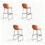Chaise d'appoint orange à dossier solide (ensemble de 2)-493524294-493524293-493524288