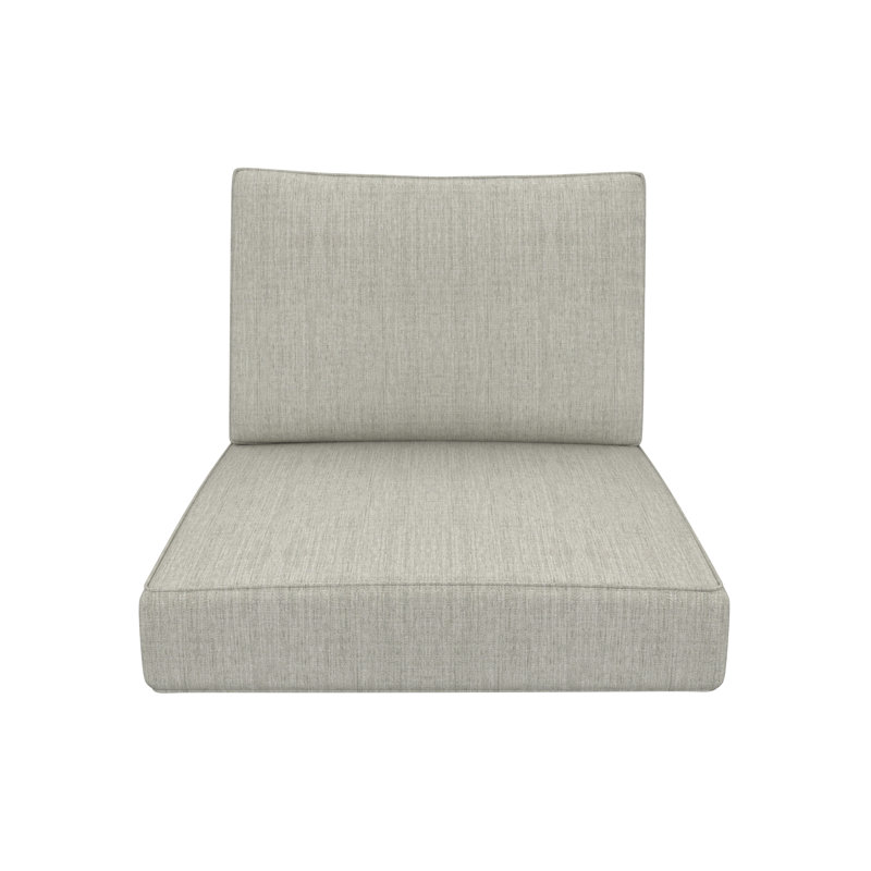 Outdoor Sunbrella Lounge Chair Cushion, Canvas Granite Sunbrella® Canvas