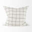 Housse de coussin décoratif carré blanc et noir