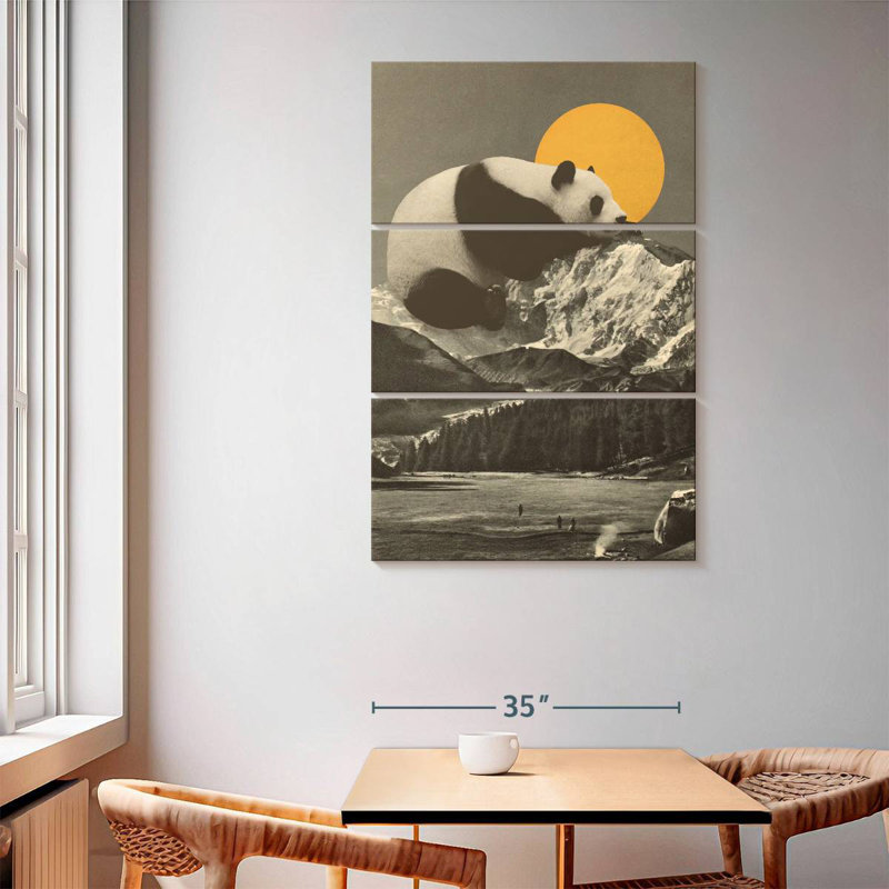 Brampt Panda's Nap On Mountains, 65" H x 42" W