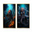 Superheros Octopus Warrior - ensemble de 2 reproductions d'art mural pieuvre / calmar-1213005562-1213005561