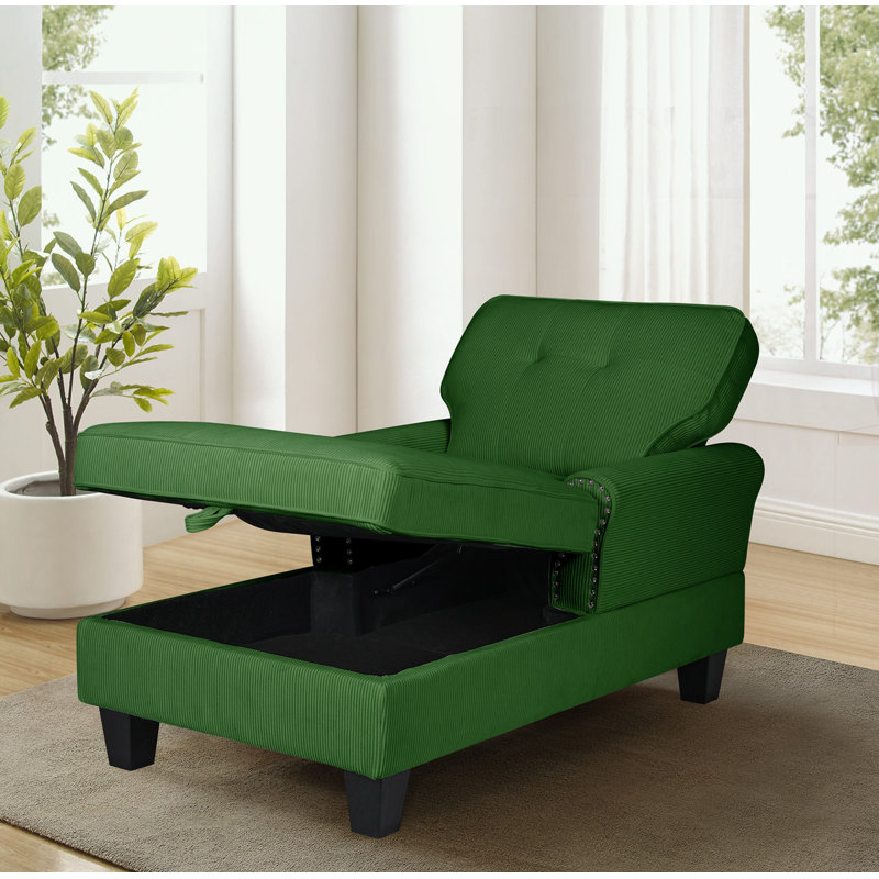 Chaise longue Jeiel, Vert